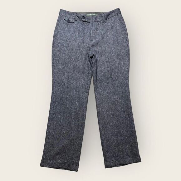 Eddie Bauer Pants Women’s 8 Blakely Fit Wool Silk Blend Gray Dress Trousers - Picture 1 of 9